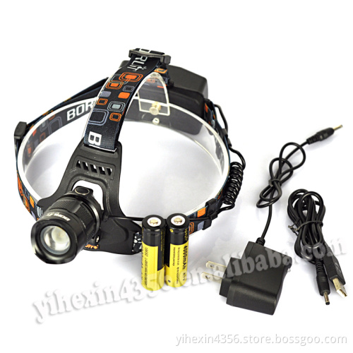 BORUIT RJ-2157 Zoom Adjustable USB Headlamp